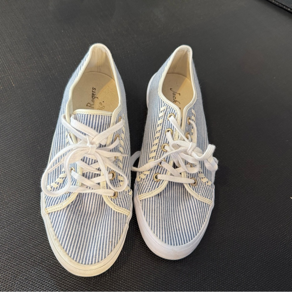 👟 Jack Rogers Oxford Stripe Sneakers - Size 8